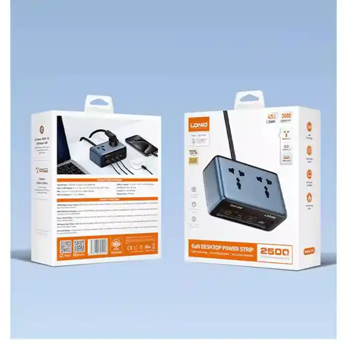 LDNIO SC1 45W GaN PD Universal Socket Power Strip 2500W